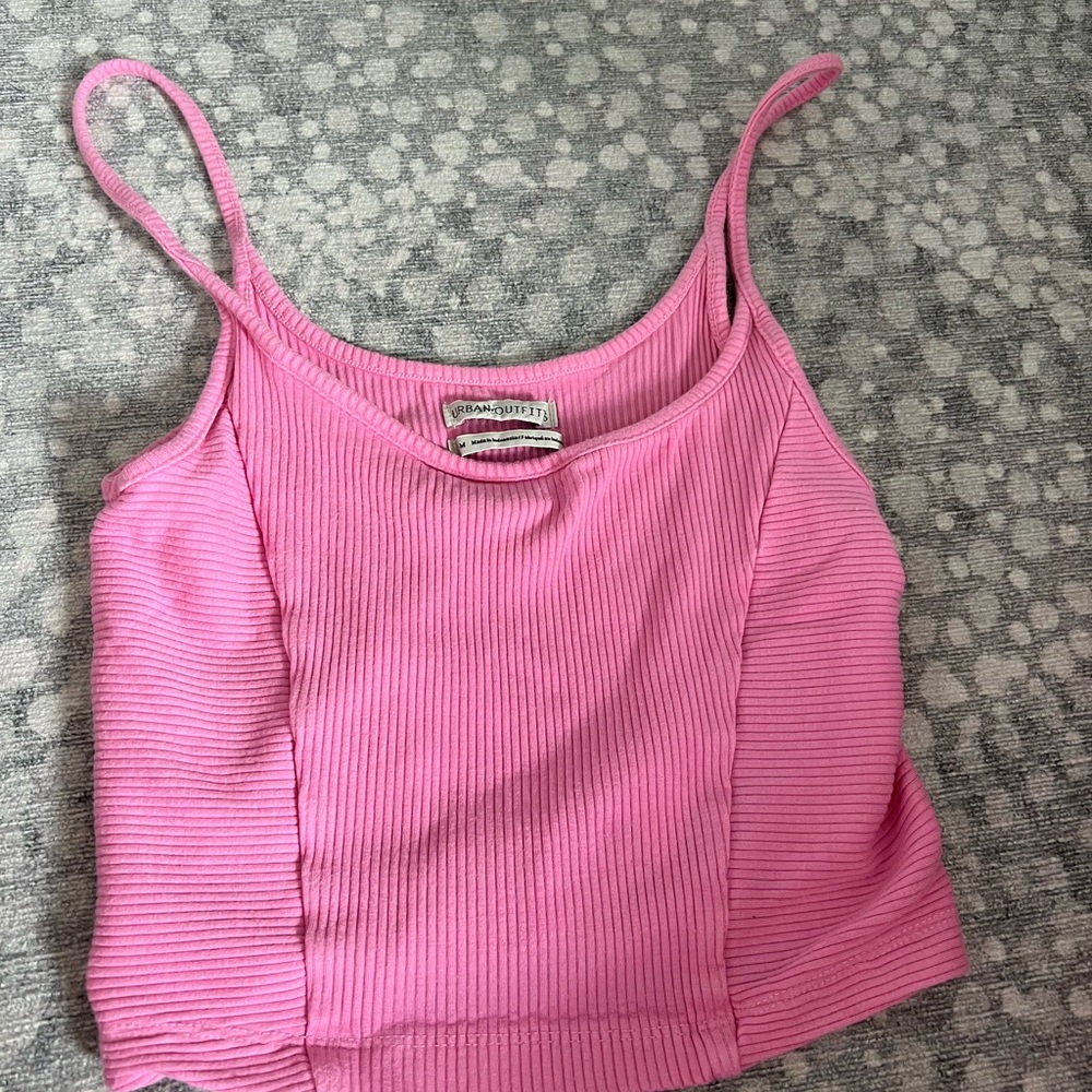 Pink Urban Outfitters ribbed tank top